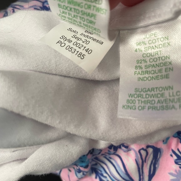 Lilly Pulitzer Pink and Blue Patterned Skirt - Picture 5 of 7